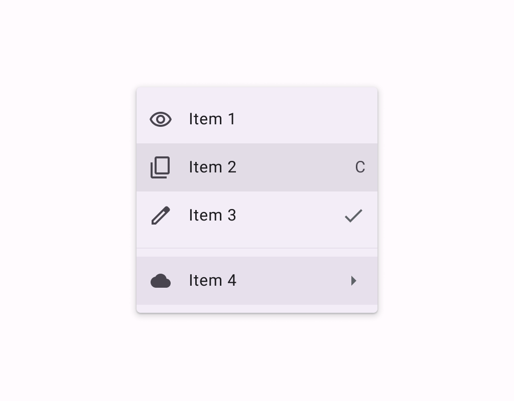 Dropdown menu image